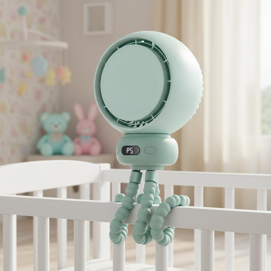 Foldable 5-Speed Stroller Fan